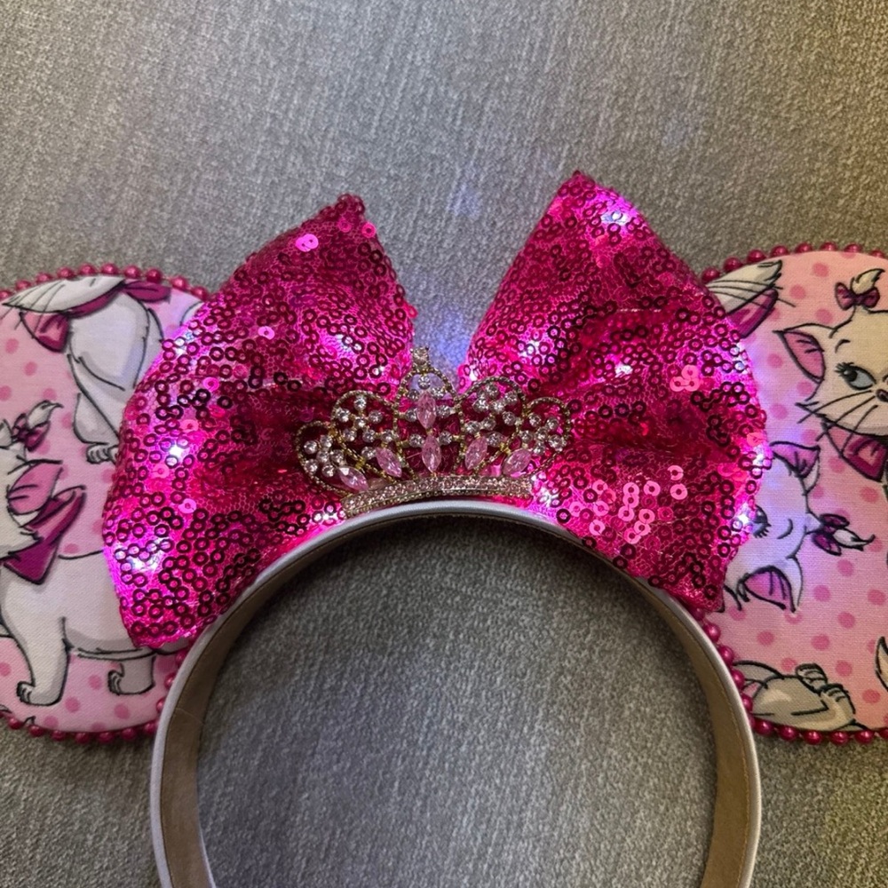 Disney Mickey / Minnie Mouse Marie Aristocats Light up ears - Picture 5 of 5